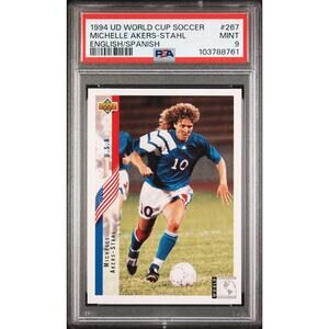 1994 Upper Deck World Cup Soccer English/Spanish #267 Michelle Akers-Stahl PSA 9